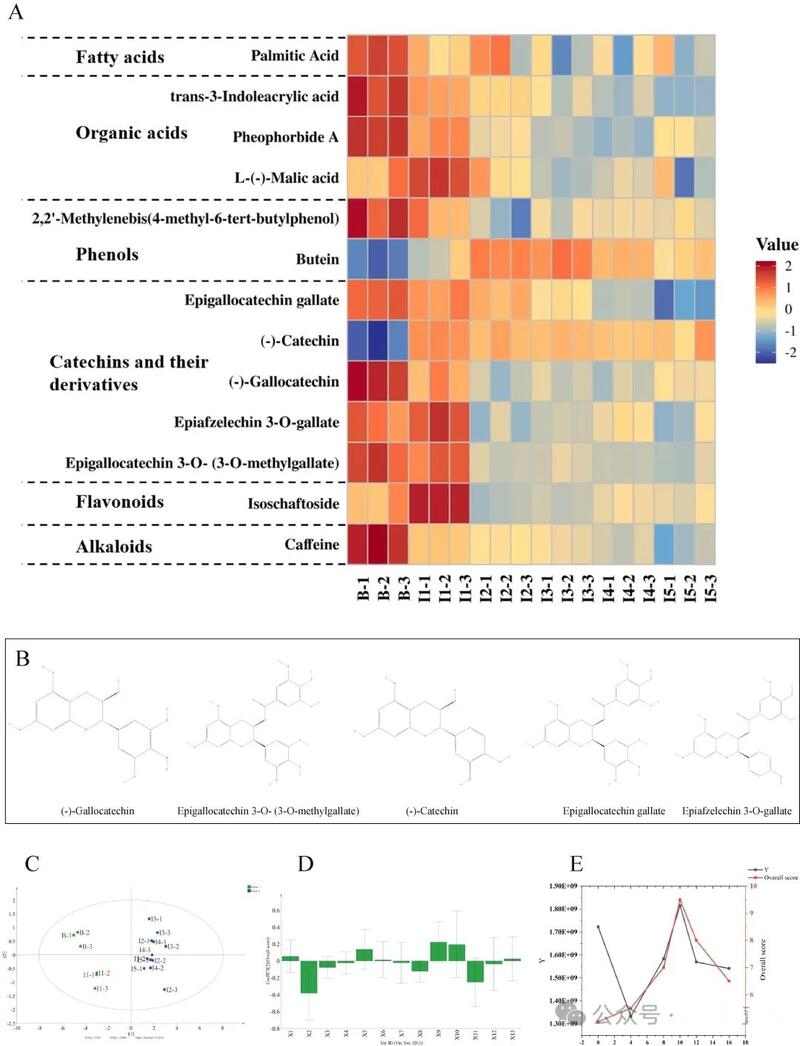 代谢组学解析茶、花分离窨花（isolated scenting）对碎绿茶滋味的影响